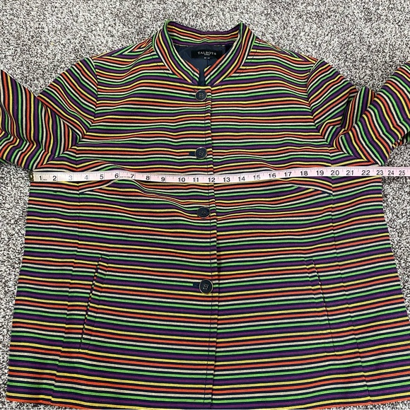 Talbots Rainbow Striped Blazer Button Up Jacket Women’s Size‎ Large - Picture 7 of 8